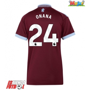Aston Villa Amadou Onana #24 Primera Equipación Mujer 2026-27 Manga Corta